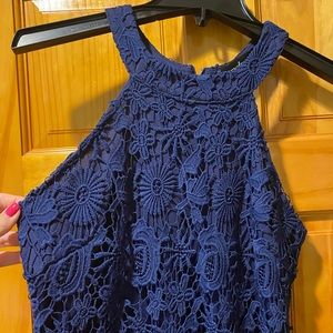 Navy blue lace dress. Size 8